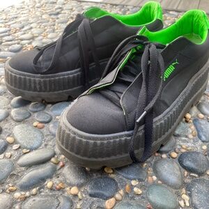 Puma Black and Green Women's Sneakers